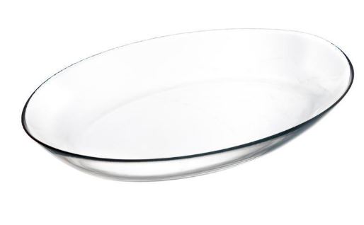 PRATO OVAL 33X25X4.3CM VIDRO